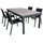 teico group 5-tlg. Alu Gartenmöbel Set anthrazit Tisch ausziehbar mit 4 stapelbaren Stühlen - Grau