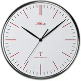 Atlanta Funkwanduhr lautlos ohne Tickgeräusche 32 cm Rund Silber modern - 4494