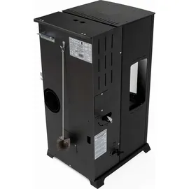 baba's stove Babas Eco Plus Panorama Hybridofen Metall Schwarz