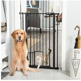 PawHut Türschutzgitter, Treppenschutzgitter, 74-80 cm Stahl,