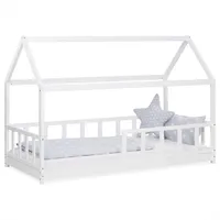 Homestyle4u Bodenbett Lattenrost & Weiß