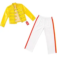 Fun Shack Rock Musiker Kostüm, 80er Jahre Outfit Herren, 80er Jahre Kostüm Männer, Schlagermove Outfit Herren, Faschingskostüme Männer, Karneval, M