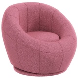 Homcom Sessel Mit Drehbarer Basis Rosa (Farbe: Rosa)