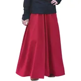 Battle-Merchant Mittelalterlicher Rock Damen Baumwolle | bodenlang und weit ausgestellt in div Farben S-XXL | Mittelalter LARP Kleidung Magd Wikinger (Rot, XL) - XL