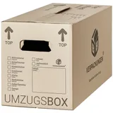 BB-Verpackungen 10 x Umzugskarton aus recycelter Pappe, sehr stabil mit doppeltem Boden (belastbar bis 40 kg) - Sets zwischen 5 und 150 Stück