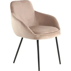 Polsterstuhl KAYOOM "Stuhl Cobain 825 2er-Set, einfarbiges Design, minimalistisch gestaltet", grau (taupe), B:60,5cm H:81cm T:60cm, Sitzbezug: 100% Polyester / Gestell: Eisen, Stühle, samtweicher Bezug, weiche Polsterung für ein gemütliches Sitzgefühl