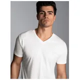 TRIGEMA T-Shirt TRIGEMA "TRIGEMA V-Shirt aus 100% Lyocell", Herren, Gr. M, weiß, 100% Lyocell, Basic, Shirts T-Shirt, Topseller