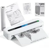 Phomemo M832 Thermodrucker A4 Mobiler Drucker A4 für Unterwegs, Büro, Schule, ZuhauseKompatibel mit Windows/macOS/iOS/Android Weiß - Weiß