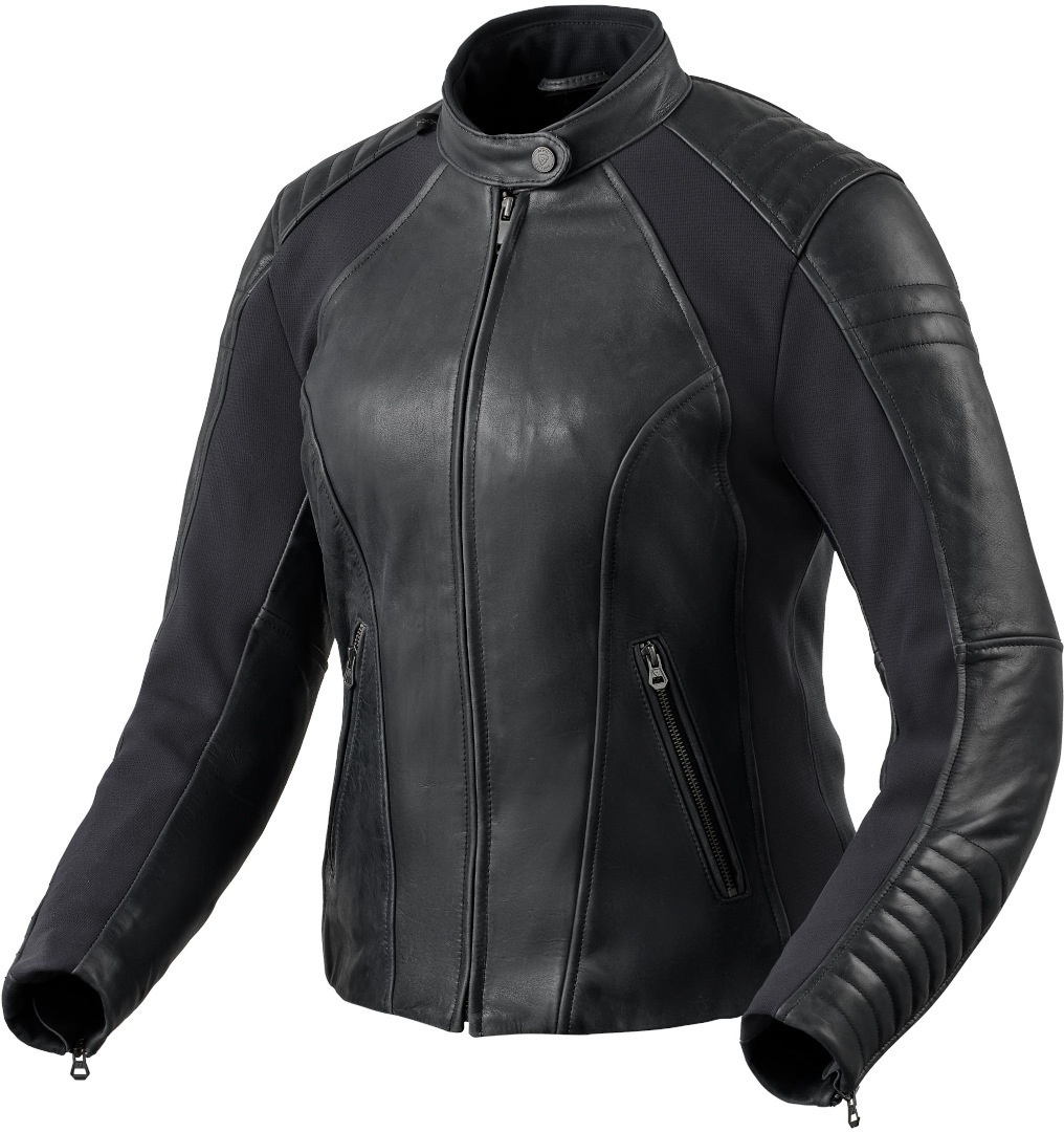 Revit Coral Dames motorfiets lederen jas, zwart, 44 Voorvrouw