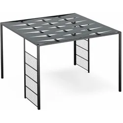 Blumfeldt Shade Cove GreenWall Pergola 3x3m Sichtschutz pulverbeschichtet wetterfest Schwarz