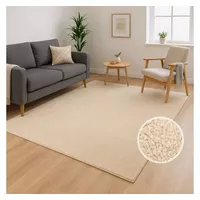 Carpet City Waschbarer Teppich Einfarbig Kurzflor - 80x140 cm