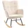 furnicato Schaukelstuhl Retro Polyester 71 x 101 x 98 cm Beige