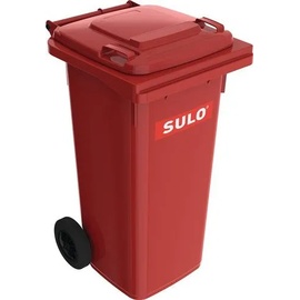 SULO Müllgroßbehälter 120l HDPE rot fahrbar,n.EN 840 SULO