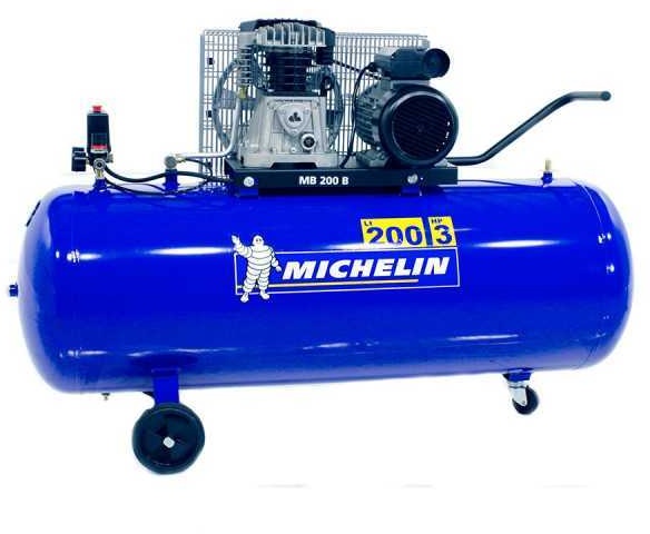 Michelin MB 200 3B - Elektrischer Kompressor mit Riemenantrieb - Motor 3PS -200Lt