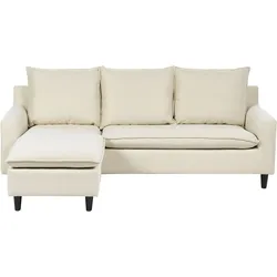 Ecksofa Stoff hellbeige rechtsseitig ELVENES