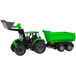 Spielzeug-Traktor LENA "WORXX Traktor Deutz-Fahr Agrotron 7250 TTV mit Anhänger", bunt, Spielzeugfahrzeuge, Kinder, Kunststoff, Made in Europe