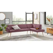 exxpo - sofa fashion Lungo 158 x 84 x 239 cm Veloursstoff langer Schenkel links lila