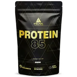PEAK Protein 85 - 900g - Geschmack Banana I 30 Portionen I Pulver I Mehrkomponentenprotein I Proteinquelle: Sojaprotein, Casein, Weizenprotein I Vitaminzusatz 900 g