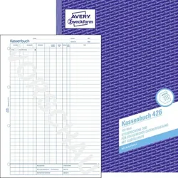 426 Kassenbuch, A4, EDV-gerecht, mit Blaupapier, 100 Blatt - weiß