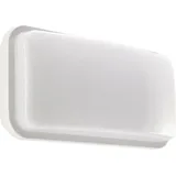 Licht-Erlebnisse Wandleuchte außen LED 29,6 cm breit IP55 Weiß eckig neutralweiß 4200 K 2540 lm Wandlampe - Weiß