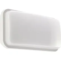 Licht-Erlebnisse Wandleuchte außen LED 29,6 cm breit IP55 Weiß eckig neutralweiß 4200 K 2540 lm Wandlampe - Weiß