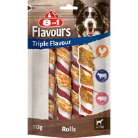 8in1 Triple Flavour Rolls Kaustangen für Hunde - 113.0 g