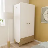 Demeyere Kinderkleiderschrank Edaj 94,6 x 187,6 x 51,5 cm Eiche weiß