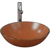 vidaXL Waschbecken Einhandmischer Braun