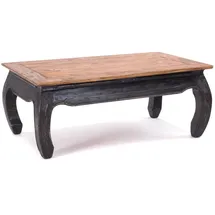 DESIGN DELIGHTS Opiumtisch Schwarz Mahagoni 100 x 60 x 41 cm