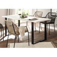 Esstisch Esszimmer Tisch 180 cm Küchentisch weiß Pinie Landhaus Holztisch Stove