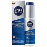 NIVEA MEN Anti-Age Hyaluron Gesichts-Feuchtigkeitsgel (50 ml), Herren-Feuchtigkeitspflege mit Hyaluronsäure und Pro-Retinol, reduziert sichtbar tiefe Falten, spendet Feuchtigkeit und strafft die Haut