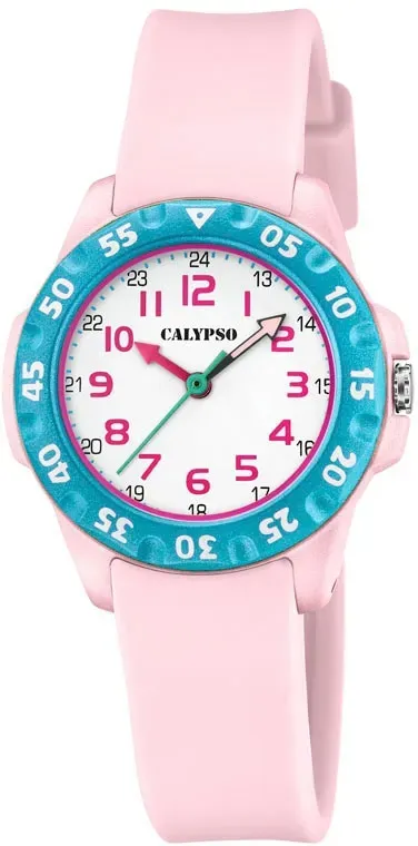 Quarzuhr CALYPSO WATCHES "My First Watch", rosa, Armbanduhren, Jungen, Quarzuhr, Armbanduhr, Kinderuhr, bis 10 bar wasserdicht, ideal als Geschenk