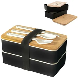 Intirilife Lunch Box Bento Box in Schwarz | Gr.: onesize