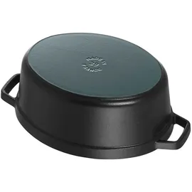 Staub Cocotte 33 cm oval schwarz
