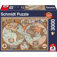 Schmidt Spiele Antike Weltkarte, Puzzle, 3000 Teile