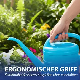 Cepewa Gießkanne 2er Set 1 l blau/grün 19 x 27 x 9 cm