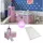 Homestyle4u Hochbett 2553 90 x 200 cm Kiefer massiv weiß rosa