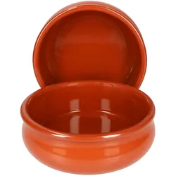 2x BERLIN Cazuela Schale bauchig Ø18,5cm Tonware Gr.L mediterran Tapas Antipasti