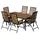 aleos Edelstahl Teak Set 6-tlg. Braun