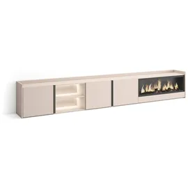 SKRAUT HOME Lowboard 315x50x35 cm Beige Holzwerkstoff