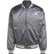 adidas Herren Jacke STADIUM INSULATED BOMBERJACKE, Größe XS in Grau BLACK