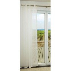 Lysel - Ösenschal Fascia #1W in den Maßen (B x H): 140cm x 235cm in Champagner/Weiß