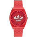 Adidas Project Two Armband-Uhr mit Wasserdichtigkeit 5 ATM sportliche Quarzuhr Uhr AOST23051 Rot/Weiß - One-Size