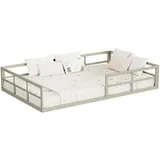 VitaliSpa Bodenbett aus Metall Minno, 120x200 mit Matratze Greige,