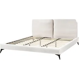 Beliani Polsterbett Melle 180 x 200 cm Cremeweiß
