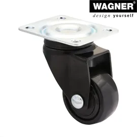 Wagner System WAGNER Design - 3C - - 25 mm, 2 mit Bremse, schwarz, Softlauffläche, Durchmesser Ø 02222704