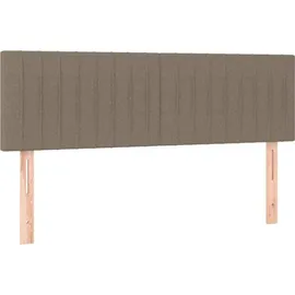 vidaXL Boxspringbett mit Matratze Taupe 140x200 cm Stoff