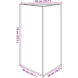vidaXL Pflanzkübel 40 x 34,5 x 70 cm Weiß
