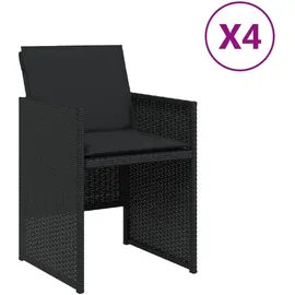 vidaXL Gartenstuhl 54,1 x 54 x 33,6 cm schwarz 4 St.