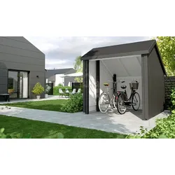 Fahrradunterstand - Fahrradschuppen aus Kiefer/Fichte - Fahrradgarage 225 x 291 x 208 für Witterungsschutz - Radunterstand für mehrere Fahrräder